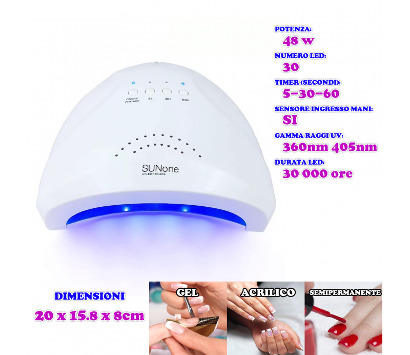 Set Nail Fresa 15000 + Lampada Uv-Led 48w + Sterilizzatore