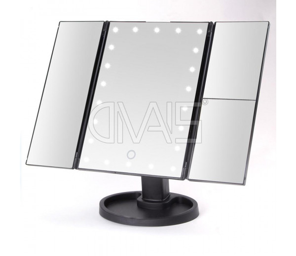 Specchio Richiudibile con zoom e 22 LED makeup