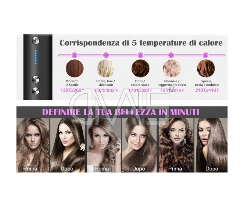 Pettine lisciante elettrico per capelli