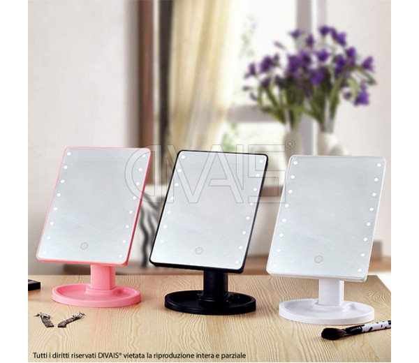 Specchio makeup da scrivania 16 led
