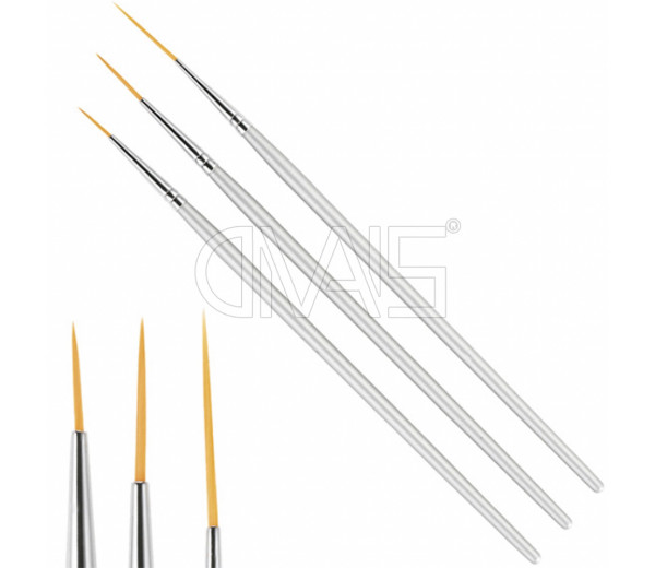 Set 3 pennelli Nail Art