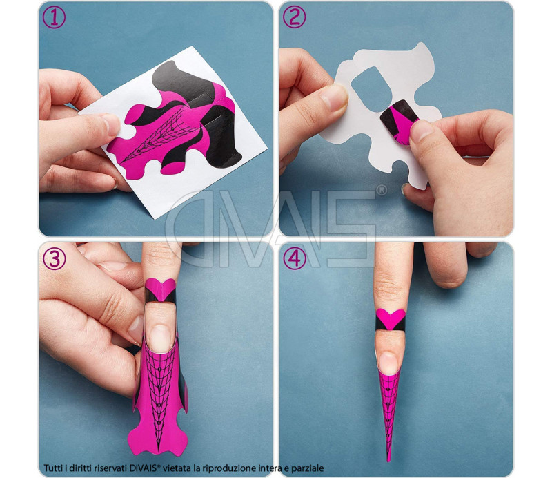 Cartine per ricostruzione unghie 500pz