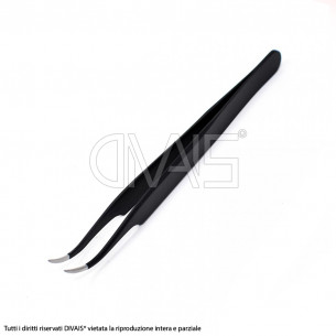 Pinzetta di precisione in acciaio becco curvo