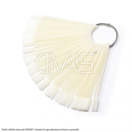 Espositore Tips Ventaglio Con Anello 50pz Bianco