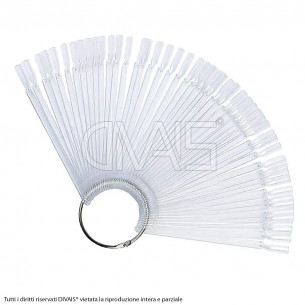Espositore Tips Ventaglio Con Anello 50pz Trasparente