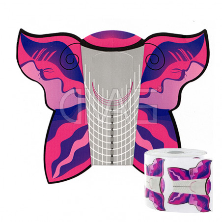 Cartine Nail Farfalla Pink 300pz