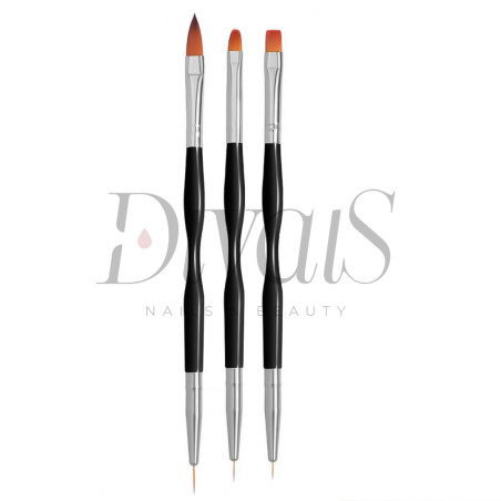 Set 3 Pennelli Dual Doppia Setola
