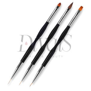 Set 3 Pennelli Dual Doppia Setola 2