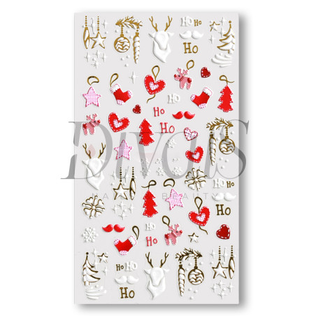 Stickers Nails 5D k195 Christmas